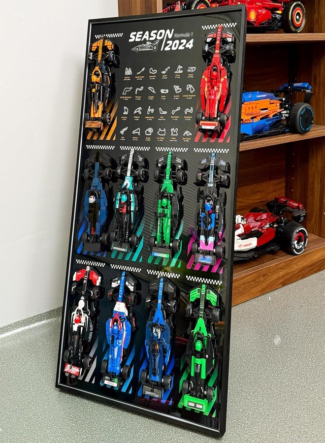 WETCEAOM Display Wallboard for Lego Speed Champions 10-in-1 F1 Car 77242,77243,77244,77245,77246,77247,77248,77249,77250,77251, Ideas for Lego Car Wall Mount Frame Lover, Model not Included(With Hook) - Image 1